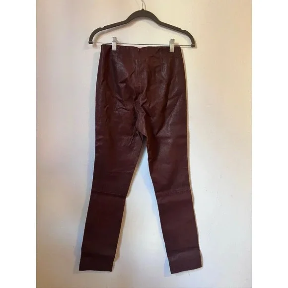 Rag & Bone Simone Lamb Leather Pants Women's 4 Stretchy NWT Brown - Picture 11 of 11